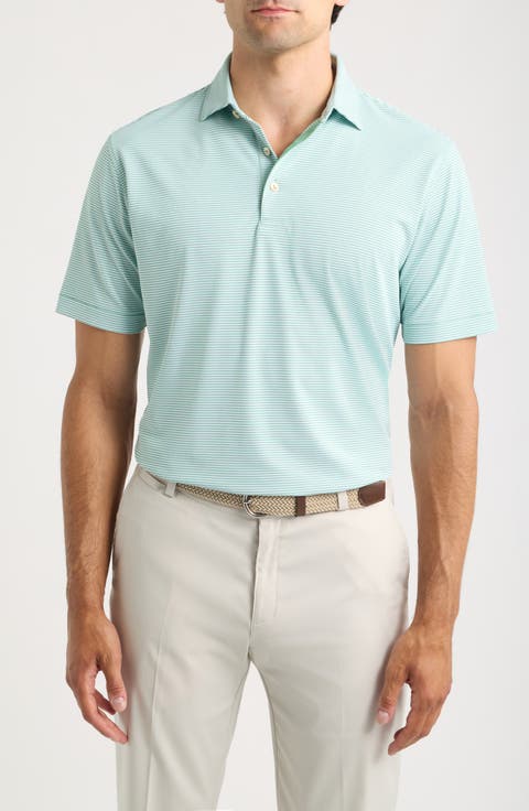 Candor Stripe Mesh Performance Polo