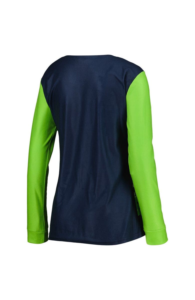 FOCO Women's FOCO Navy Seattle Seahawks Holiday Ugly Pajama Set, Alternate, color, 