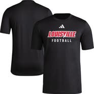 adidas Men's adidas  Black Louisville Cardinals Locker Practice Football Pre-Game T-Shirt