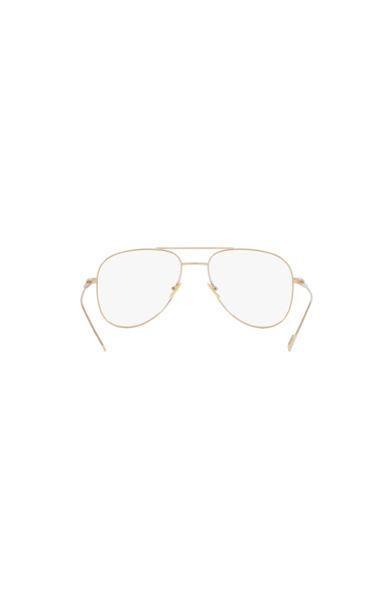 Saint Laurent 55mm Pilot optical glasses, Alternate, color, Gold