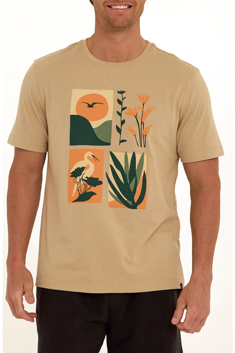 Nature Moments Cotton Blend Graphic T-Shirt, Main, color, SANDSTONE