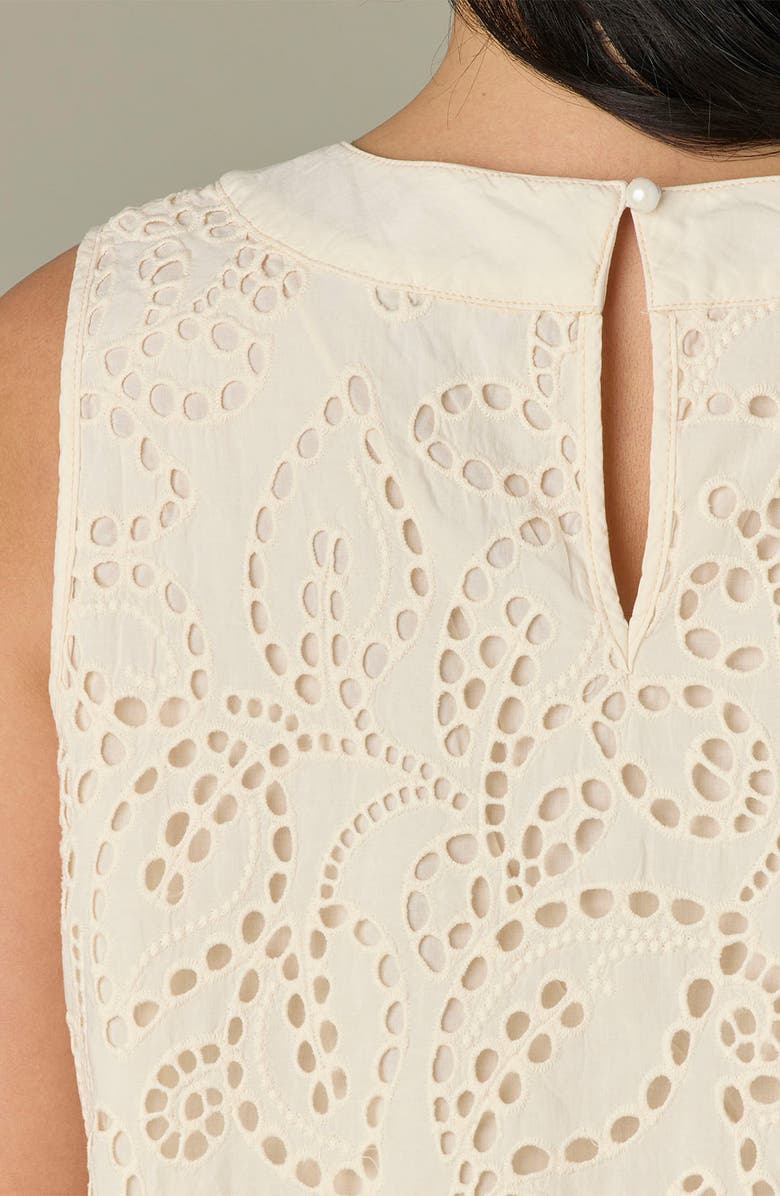 Wit & Wisdom Eyelet Crop Tank, Alternate, color, 