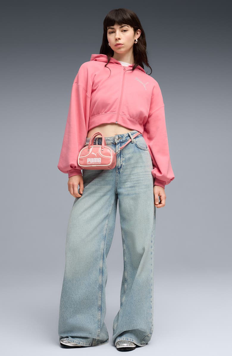 PUMA Essential Graphic Leo Luxe Bedazzled Track Pants, Alternate, color, 