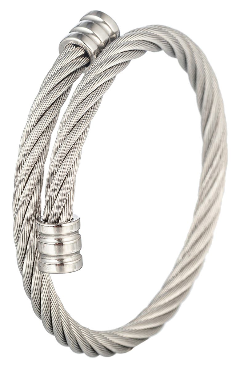 EYE CANDY LOS ANGELES Nicky Wire Bracelet, Main, color, Silver