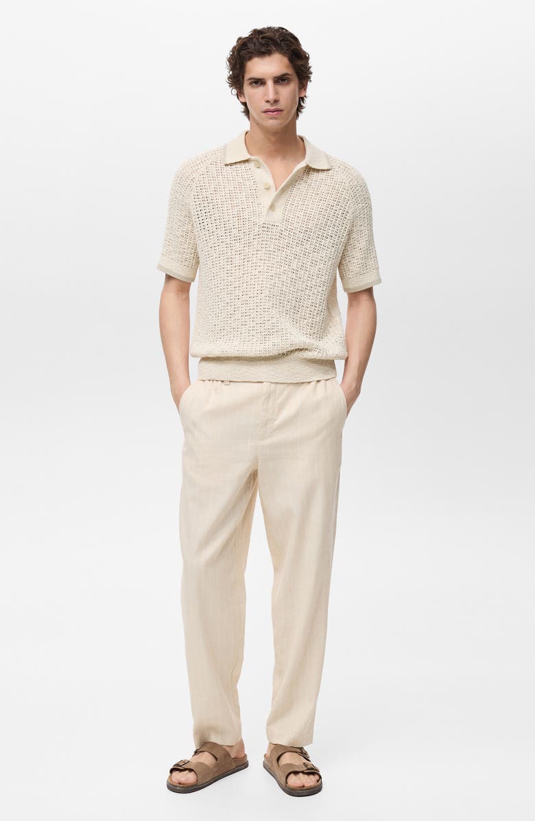 MANGO Open Stitch Cotton Polo, Alternate, color, 