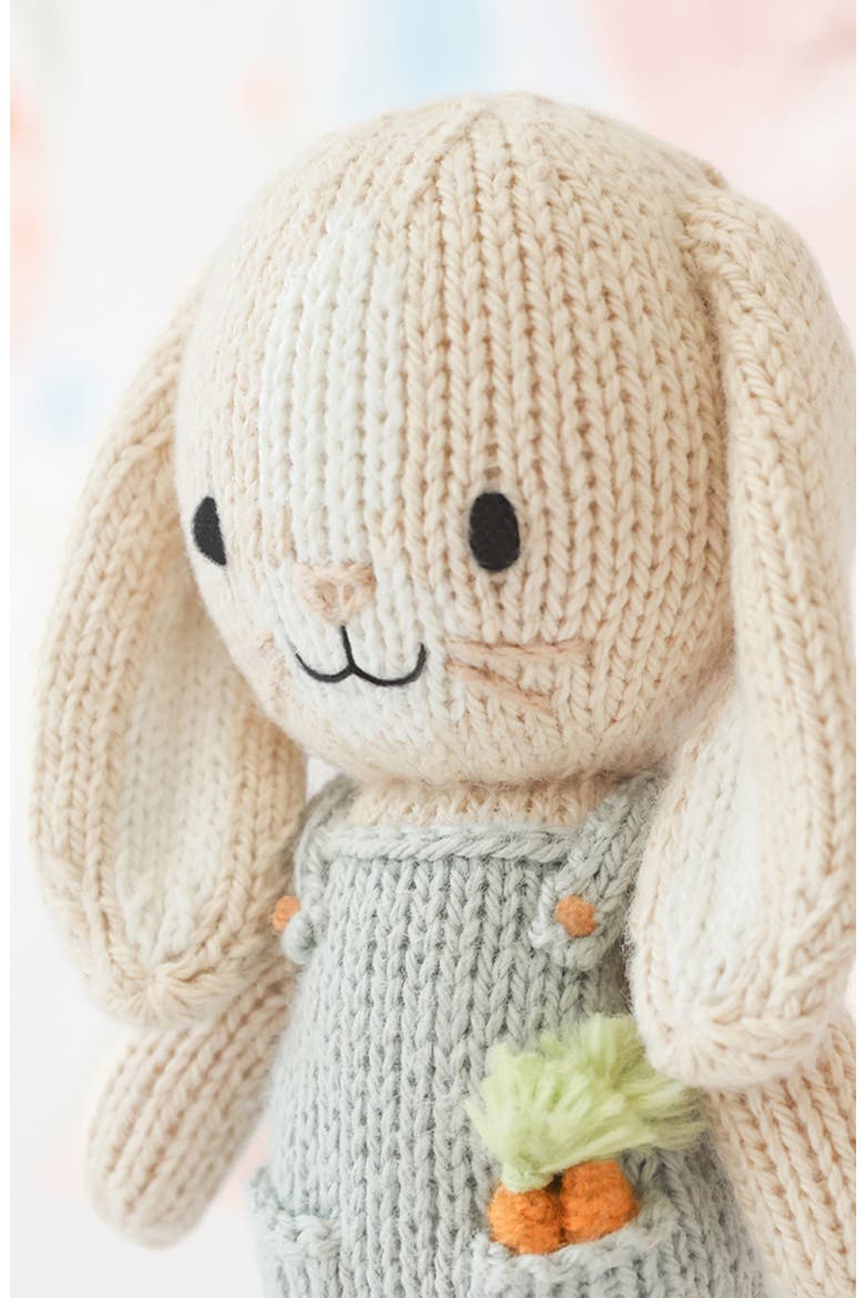 Tiny Henry The Bunny Stuffed Animal, Alternate, color, BLUE