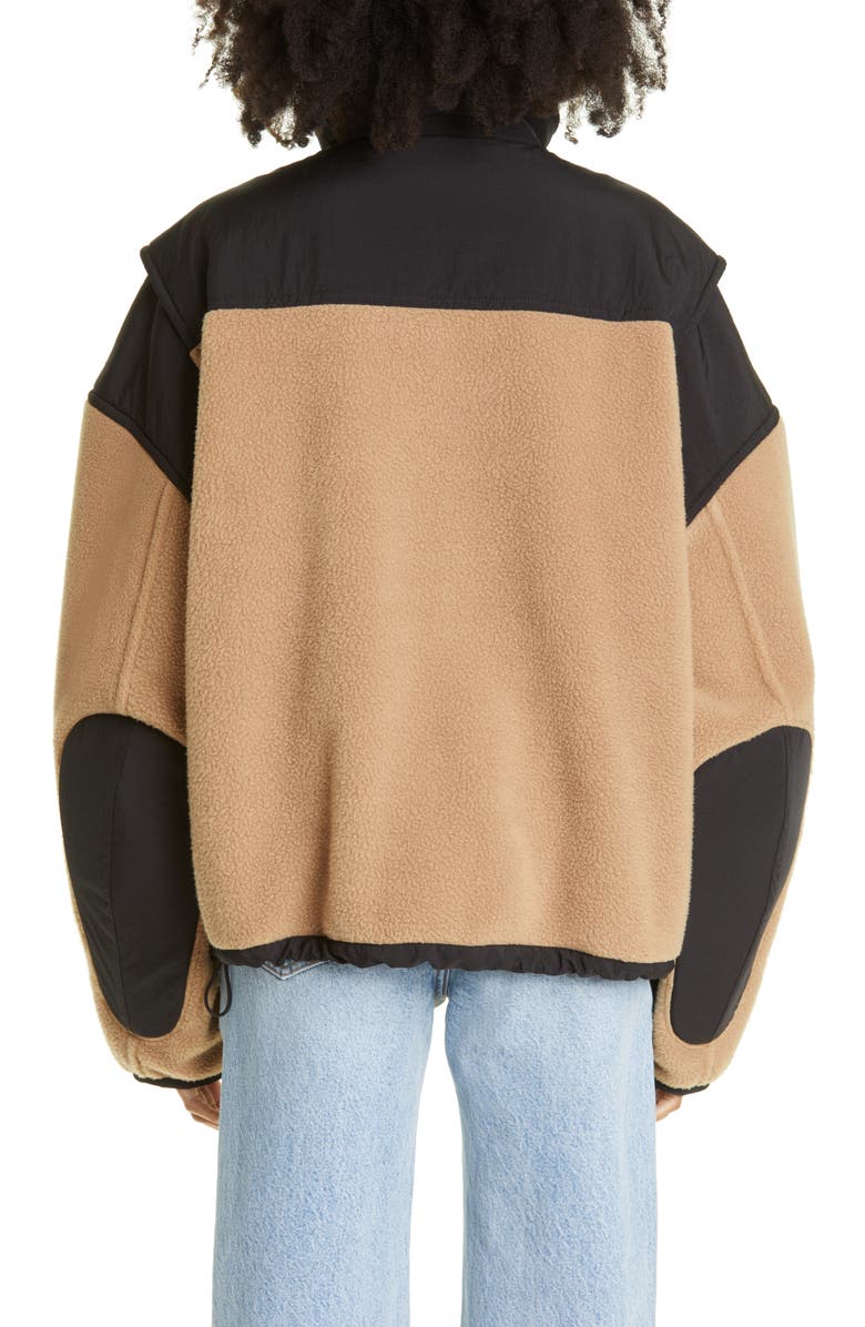 Alexander Wang Oversize Nylon & Double Face Fleece Jacket, Alternate, color,