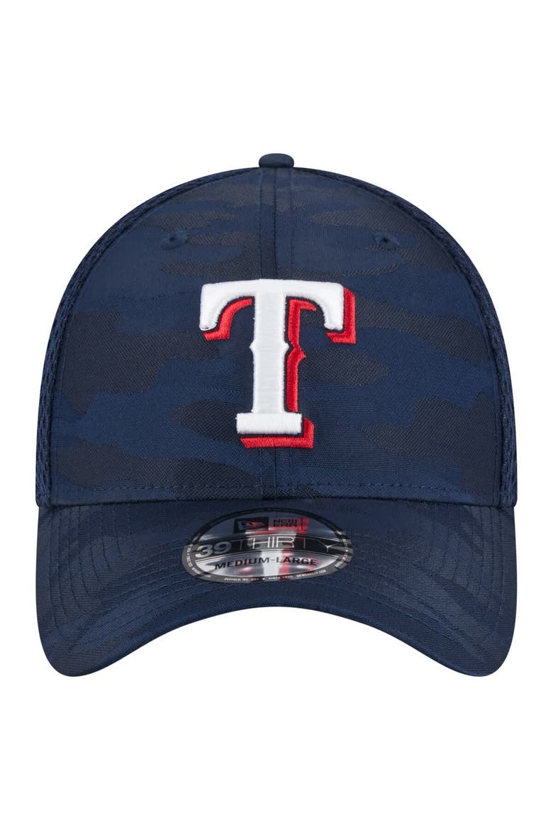 Men's New Era Navy Texas Rangers Subtle Camo 39THIRTY Flex Hat, Alternate, color, Navy