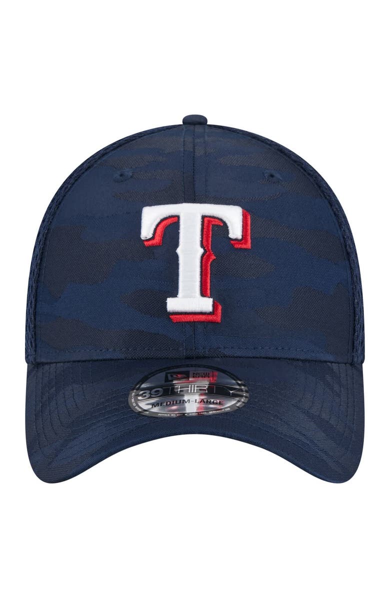 New Era Men's New Era Navy Texas Rangers Subtle Camo 39THIRTY Flex Hat, Alternate, color, Navy