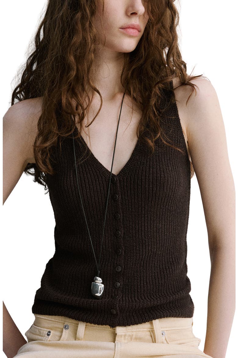 V-Neck Sweater Vest, Main, color, CHOCOLATE