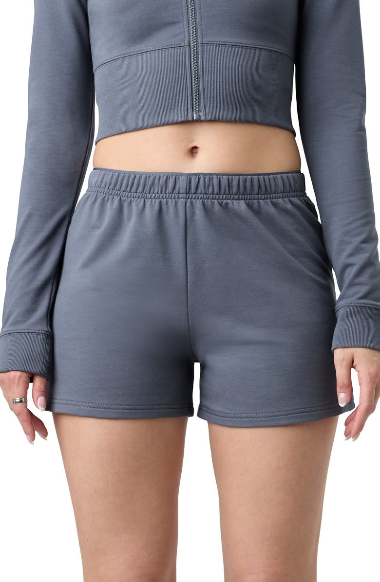 Florence by Mills Relaxed French Terry Shorts, Main, color, Grisaille