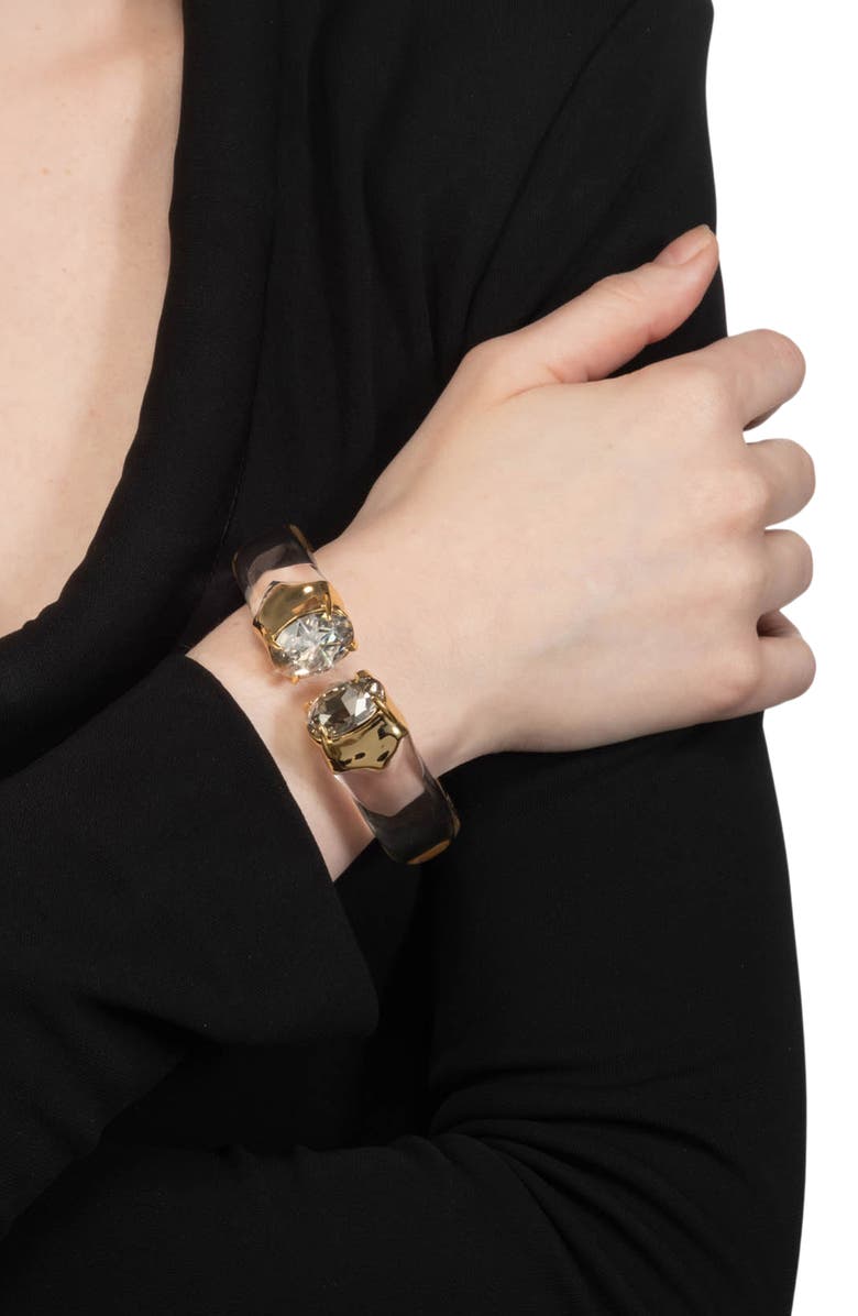 Alexis Bittar Bonbon Crystal Lucite<sup>®</sup> Hinged Bracelet, Alternate, color, Gold