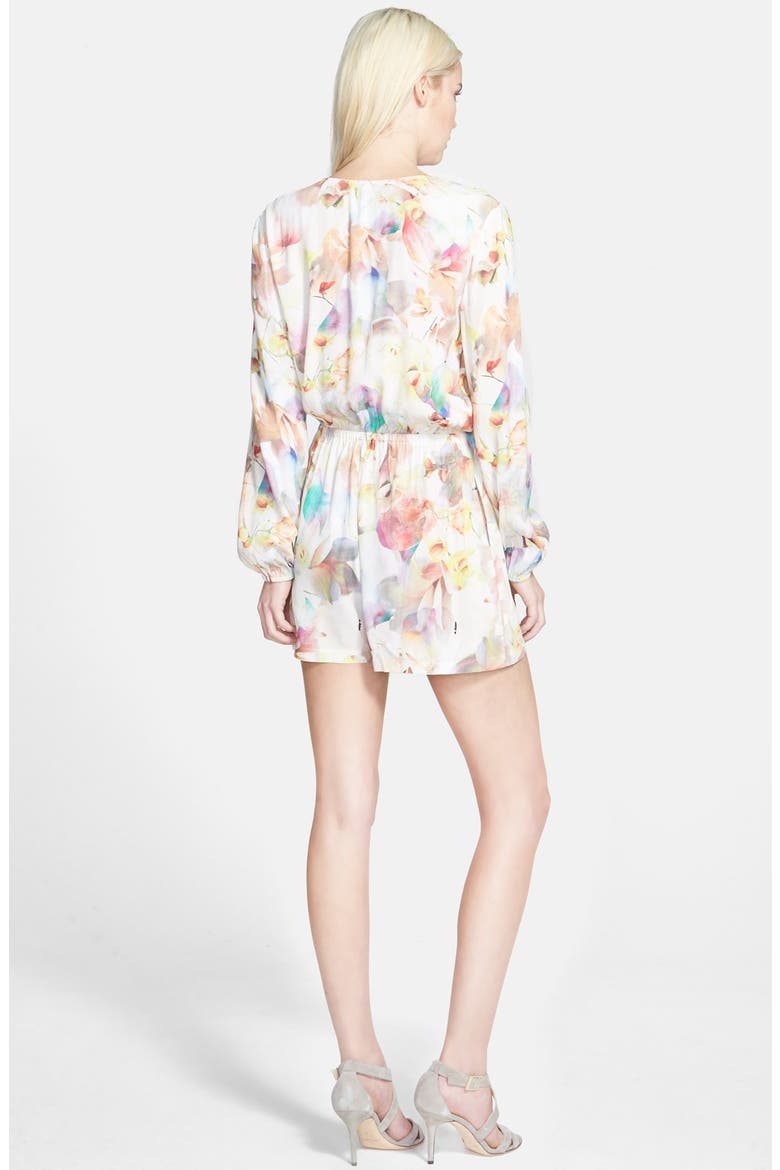 & Clay Surplice Romper, Alternate, color, BLUSH