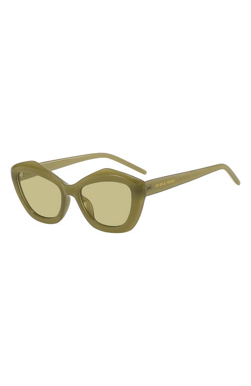 Fifth & Ninth Sloane 54mm Polarized Cat Eye Sunglasses In Green