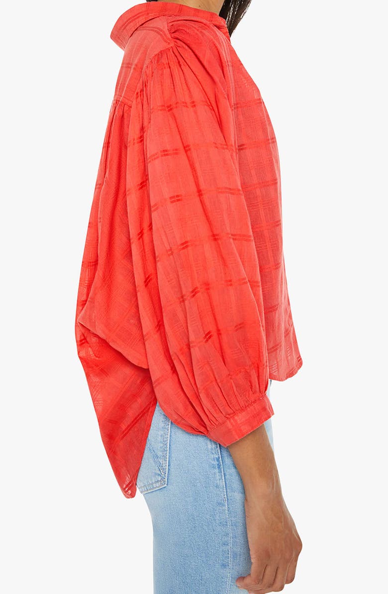 MOTHER The Breeze Grid Cotton Shirt, Alternate, color, Hope That Helps