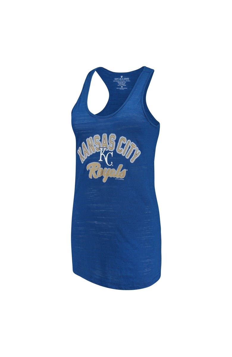 SOFT AS A GRAPE Women's Soft as a Grape Royal Kansas City Royals Multicount Racerback Tank Top, Alternate, color, Royal