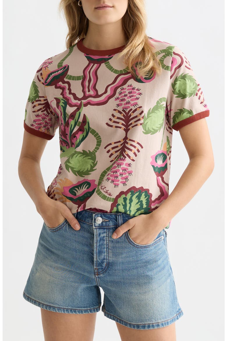 Print Knit Top, Main, color, DESERT FLORAL CANYON CLAY