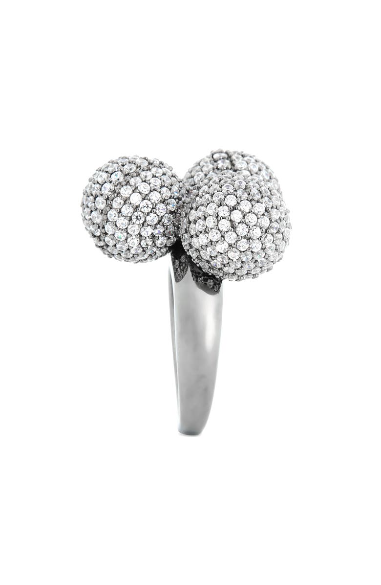 SUZY LEVIAN Triple Threat Cubic Zirconia Ring, Alternate, color, Silver