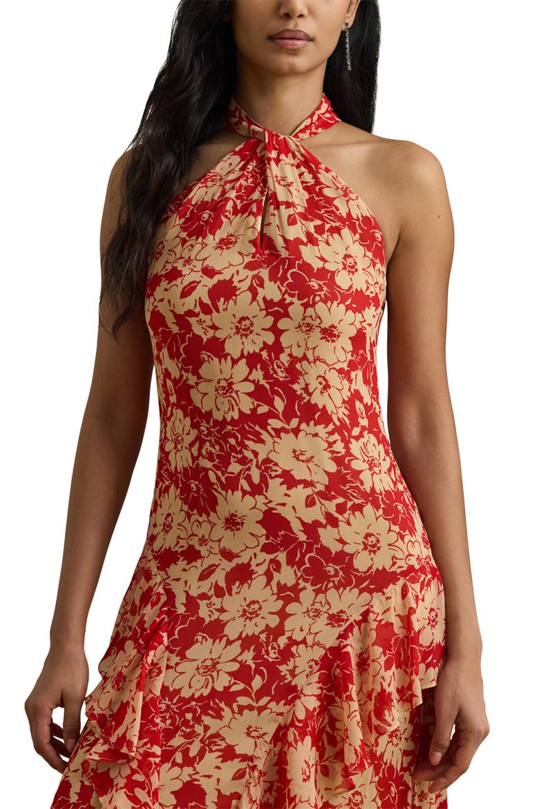 georgette sleeveless cocktail dress Mac Duggal Women's Beaded Sleeveless Shift Mini Dress - Pink - Size L