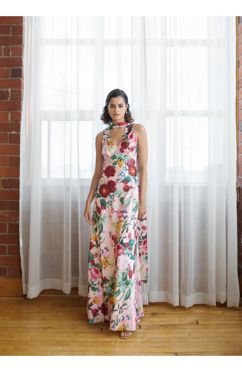 Vasiliki Catalina Silky Gown In Petal Muse, Alternate, color, Petal Muse