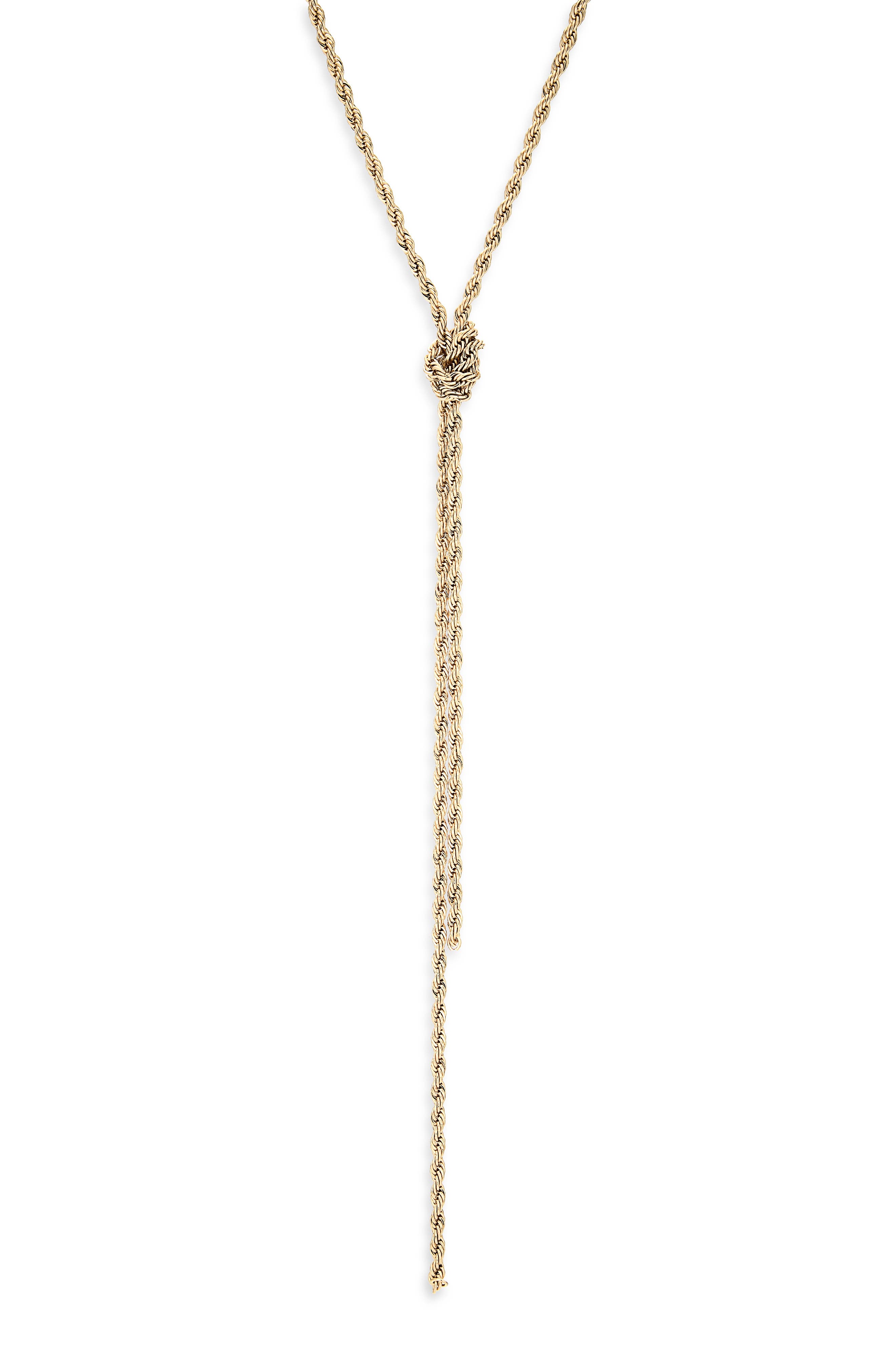 NORDSTROM RACK Rope Knot Y-Necklace