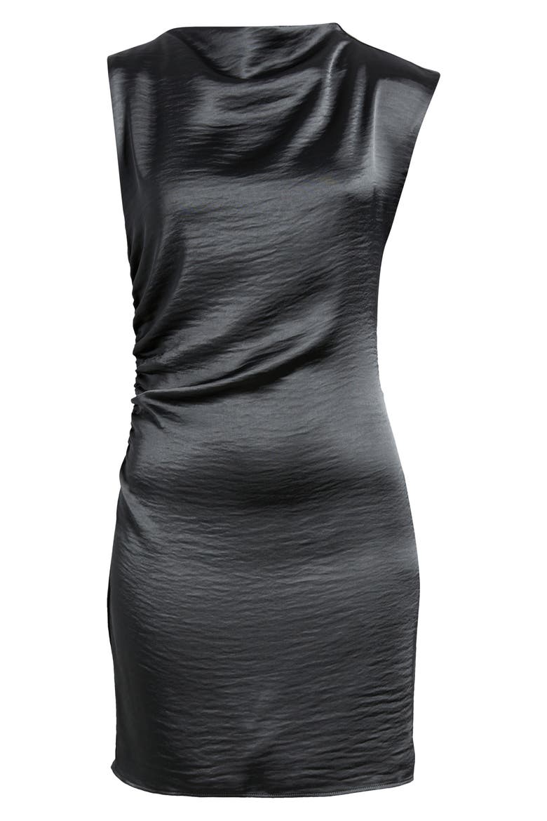 Sori Metallic Draped Minidress, Alternate, color, GREY