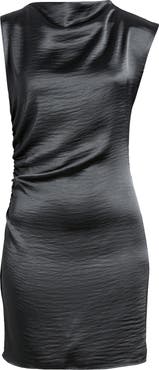 MANGO Sori Metallic Draped Minidress