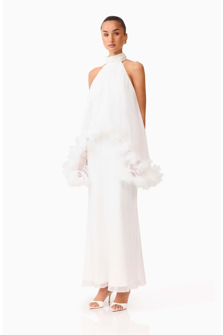 Poppy Tiered Sleeveless Gown, Alternate, color, WHITE