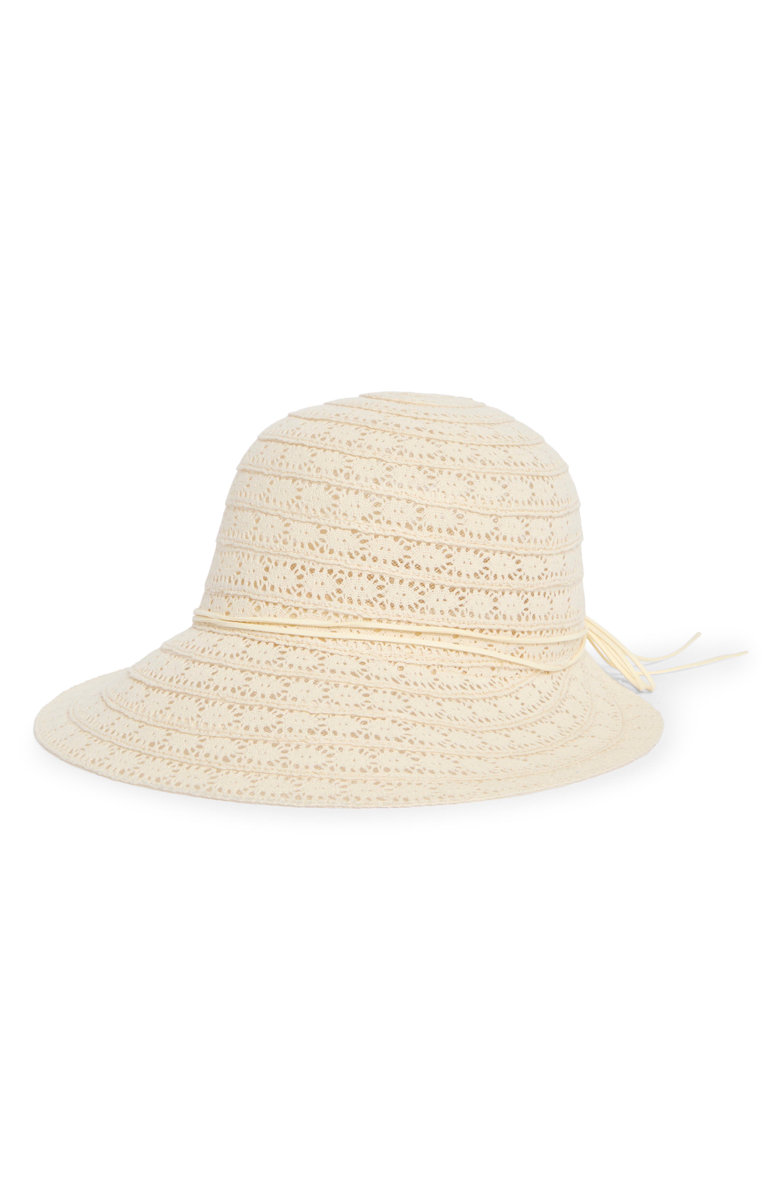 Crochet Braid Straw Sun Hat