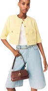 maje Short-sleeved tweed jacket