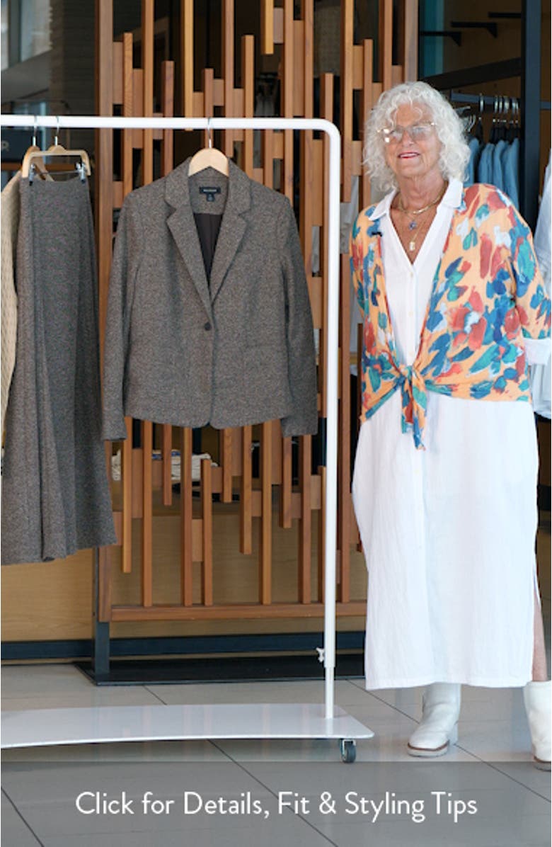 One-Button Tweed Knit Blazer, sales video thumbnail