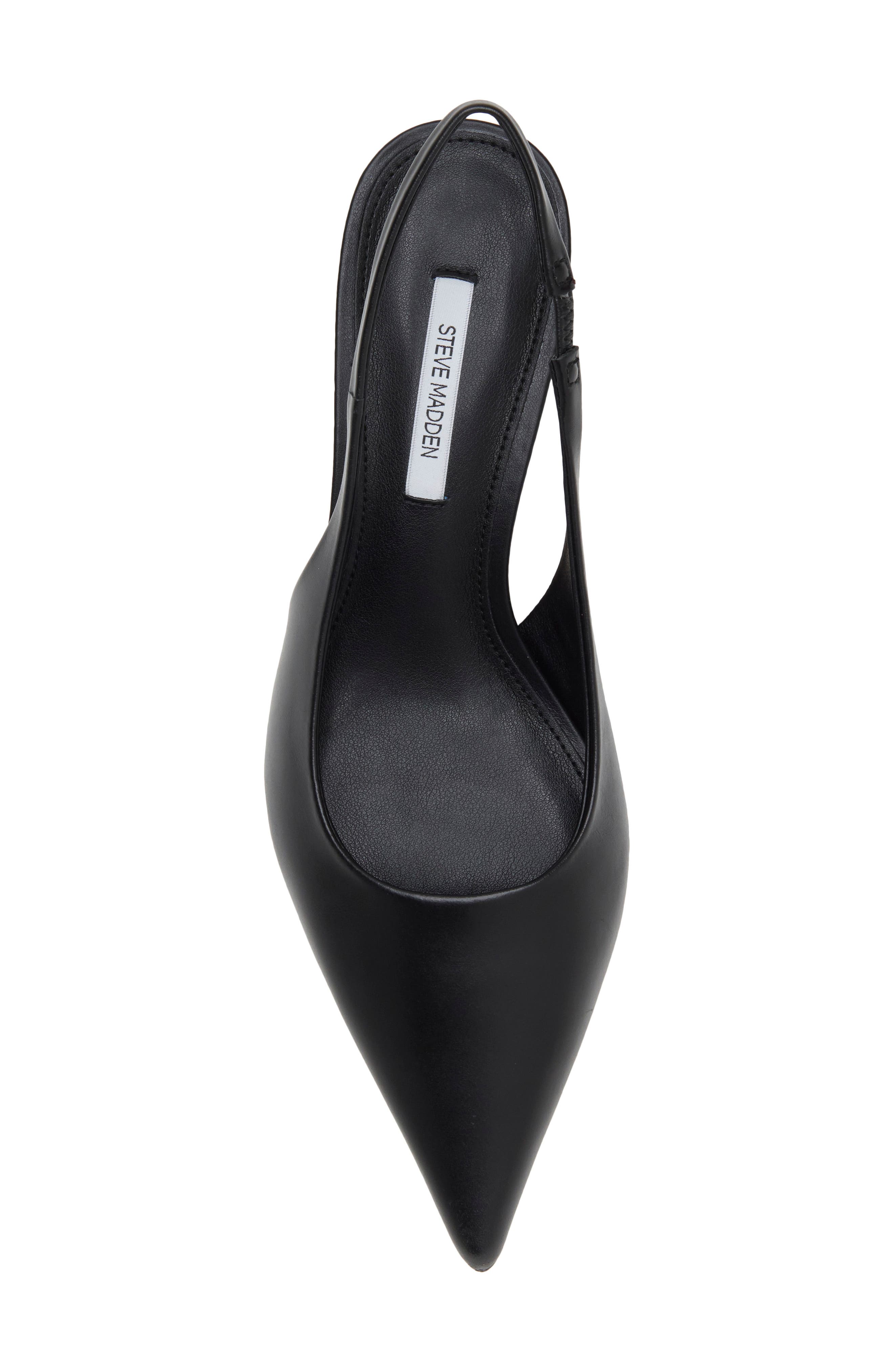 Kathy Slingback Pointed Toe Pump, Alternate, color, BLACK LEATHER