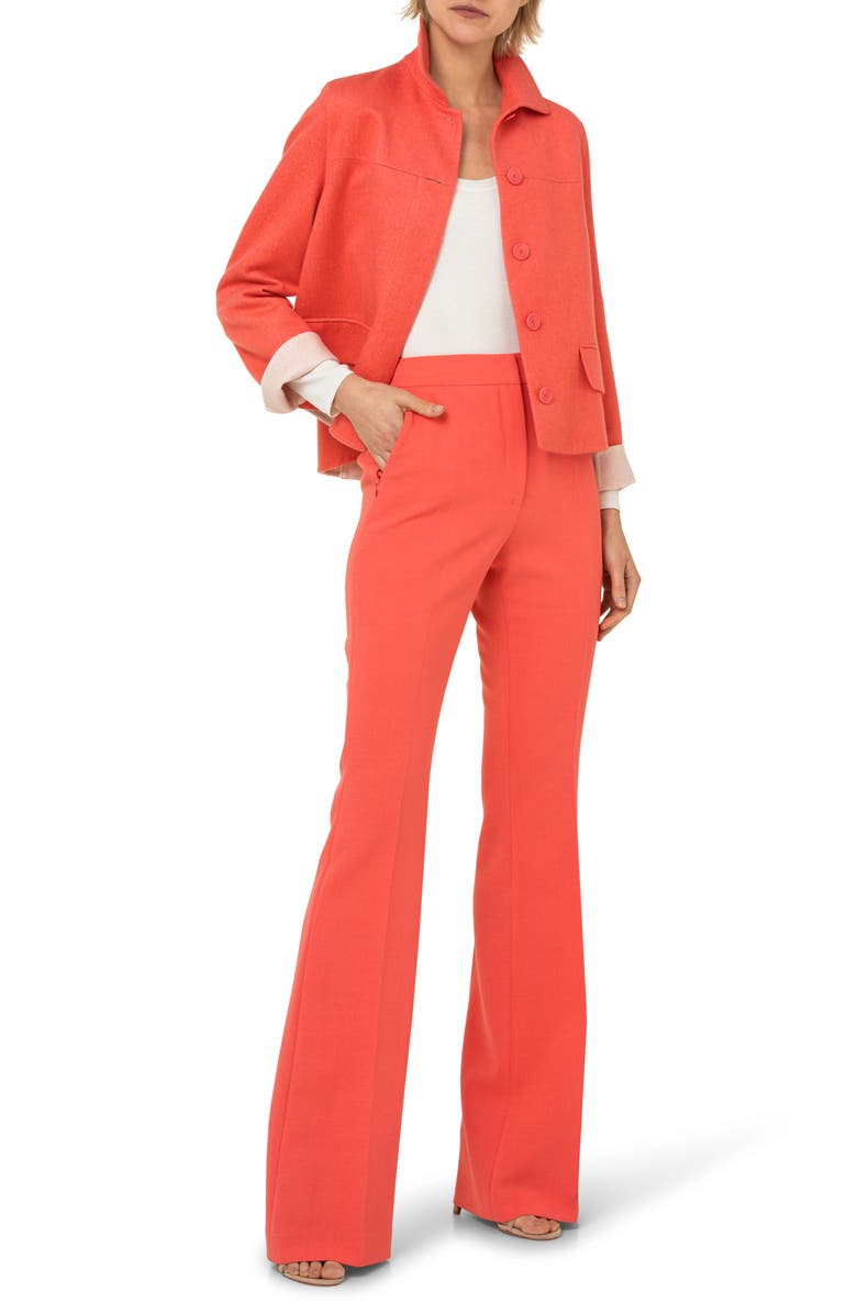 Akris Maureen Bicolor Double Face Cashmere Crop Jacket, Alternate, color, 