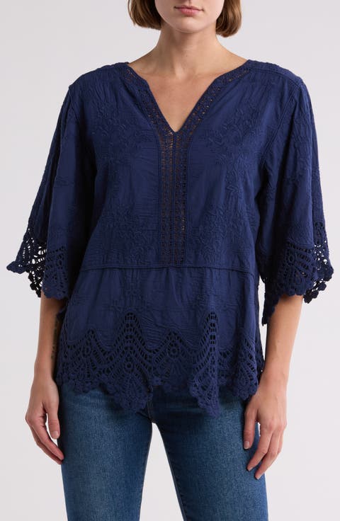 Crochet Cotton Peplum Top