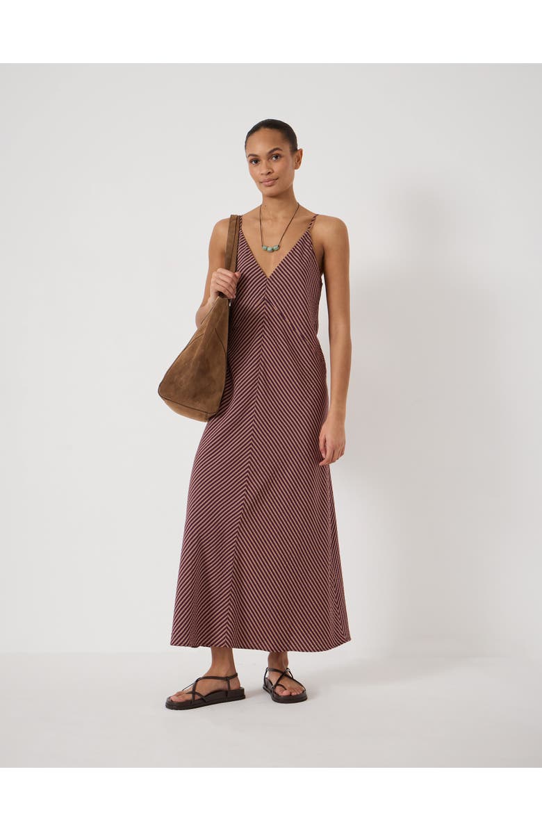 Hush Air Flow Seam Detail Maxi Slip Dress, Main, color, Stripe Purple