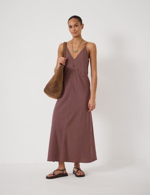 Air Flow Seam Detail Maxi Slip Dress