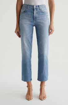 AG Brinley Mid Rise Crop Straight Leg Jeans
