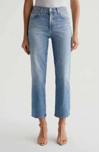 AG Brinley Mid Rise Crop Straight Leg Jeans
