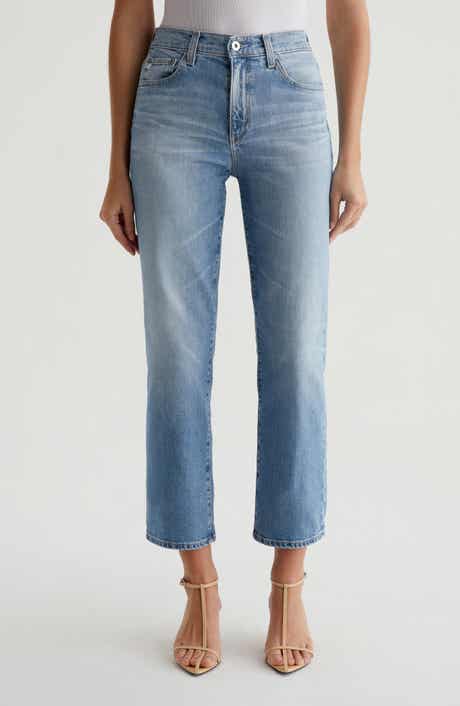 AG Brinley Mid Rise Crop Straight Leg Jeans