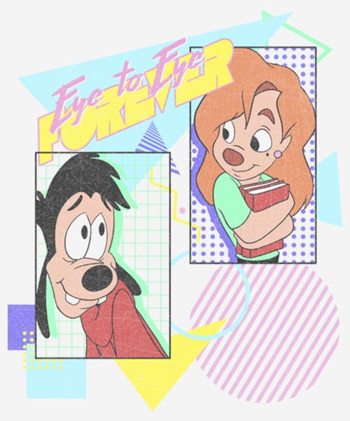 A Goofy Movie Max And Roxanne Eye To Eye Forever Graphic T-shirt In White