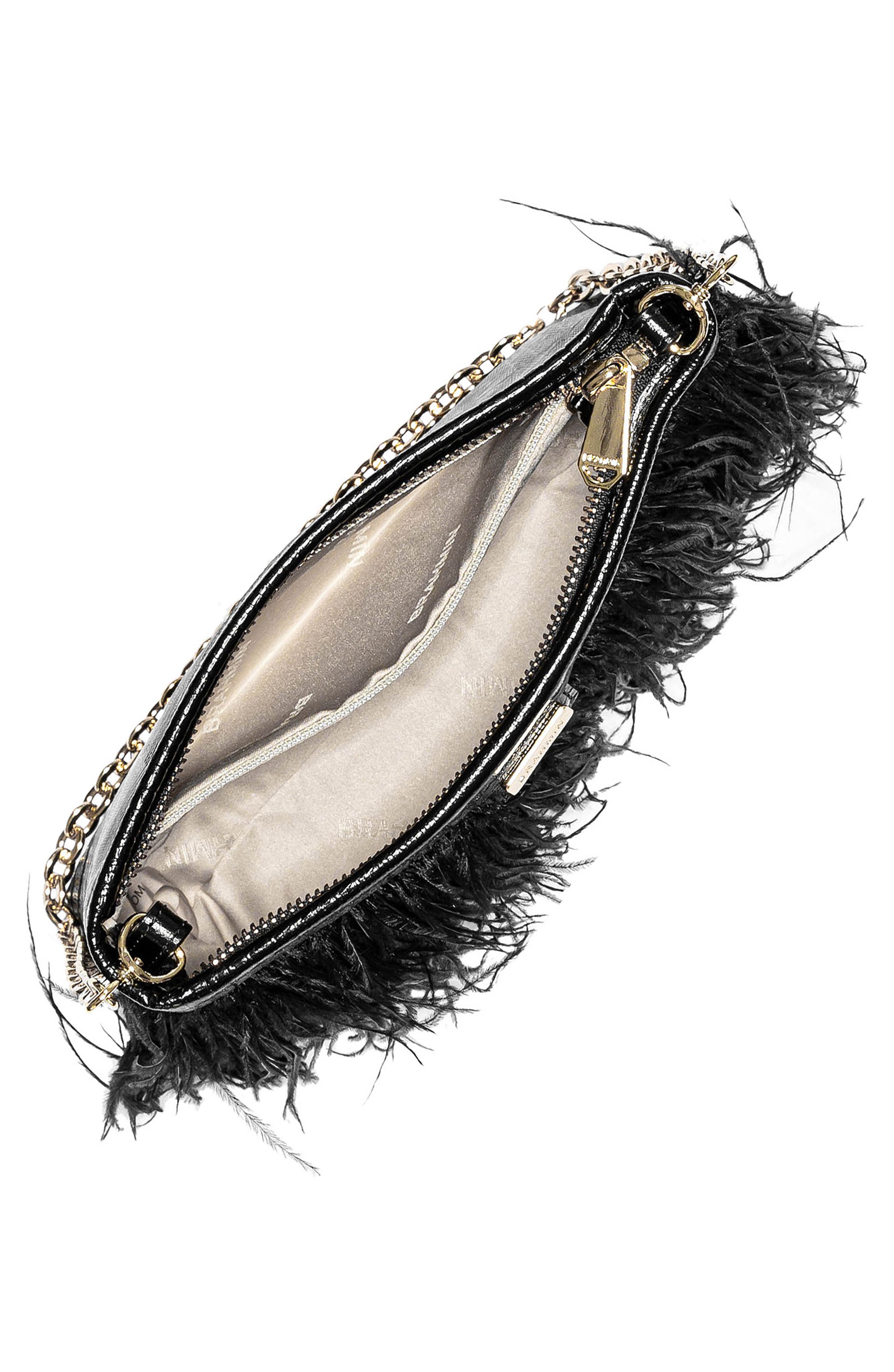 Brahmin Mod Lorelei Feather & Lizard Embossed Leather Shoulder Bag, Alternate, color, 