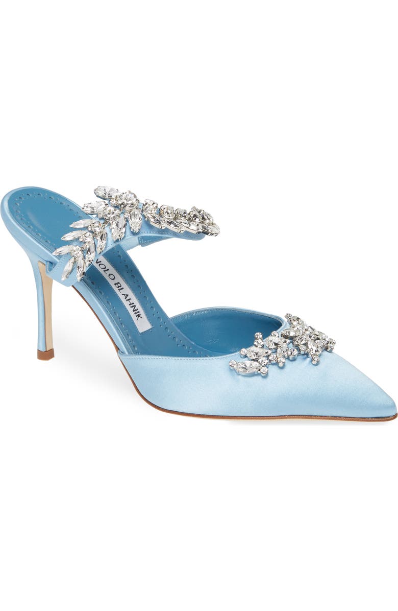 Manolo Blahnik Lurum Jewel Mule, Main, color,