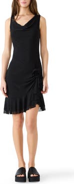 Steve Madden Wallis Sleeveless Ruffle Hem Mini Dress