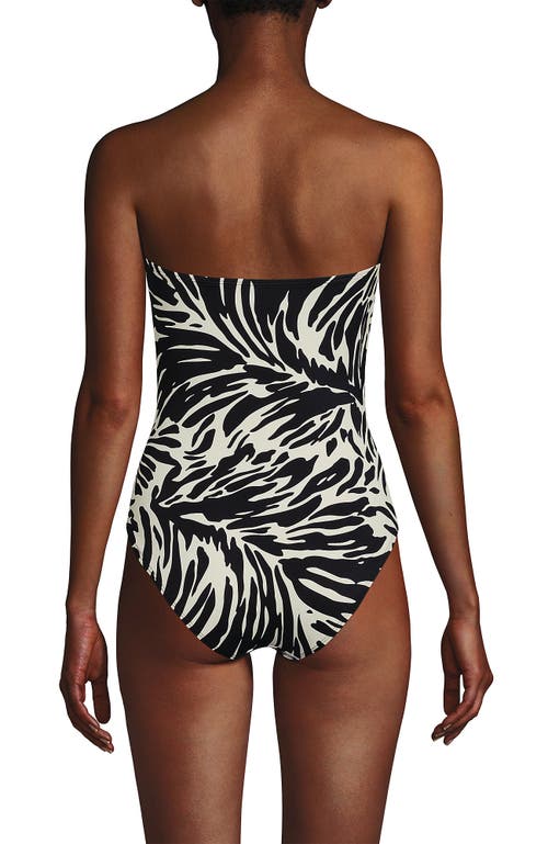 LANDS' END LANDS' END SLENDER SUIT TUMMY CONTROL U-WIRE BANDEAU ONE PIECE SWIMSUIT