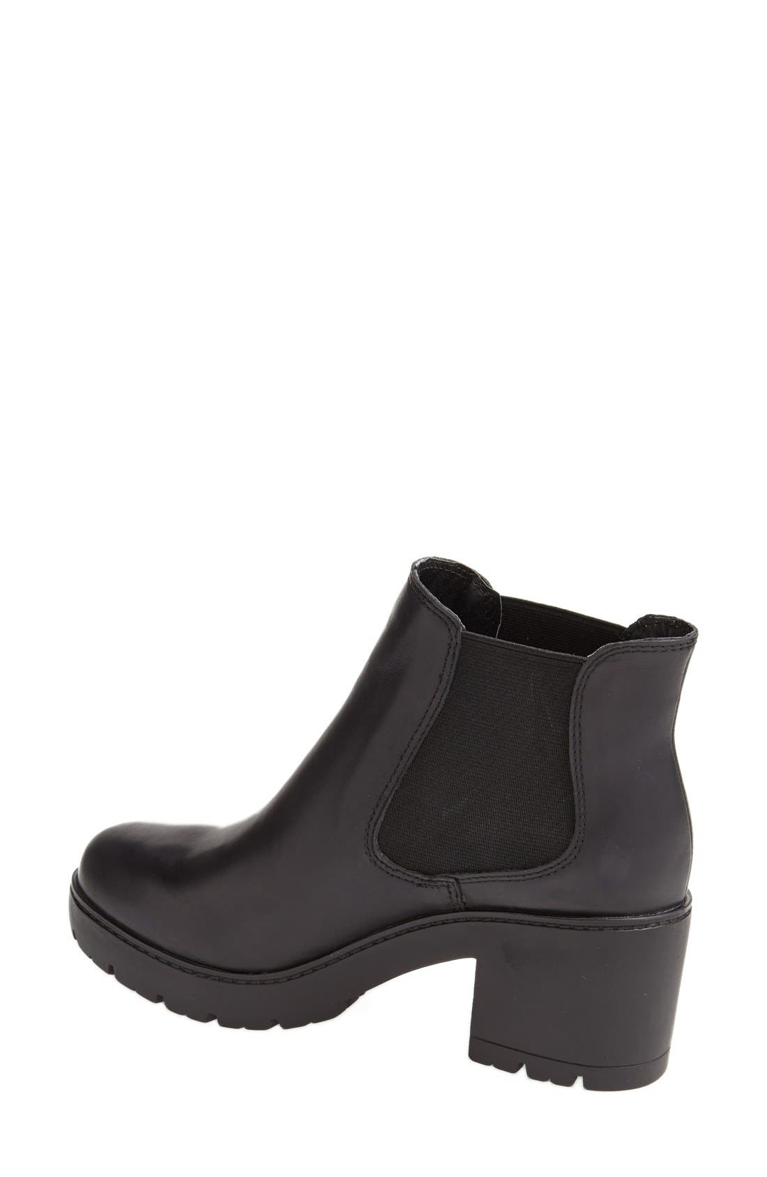 'Rumi' Leather Bootie, Alternate, color, BLACK LEATHER
