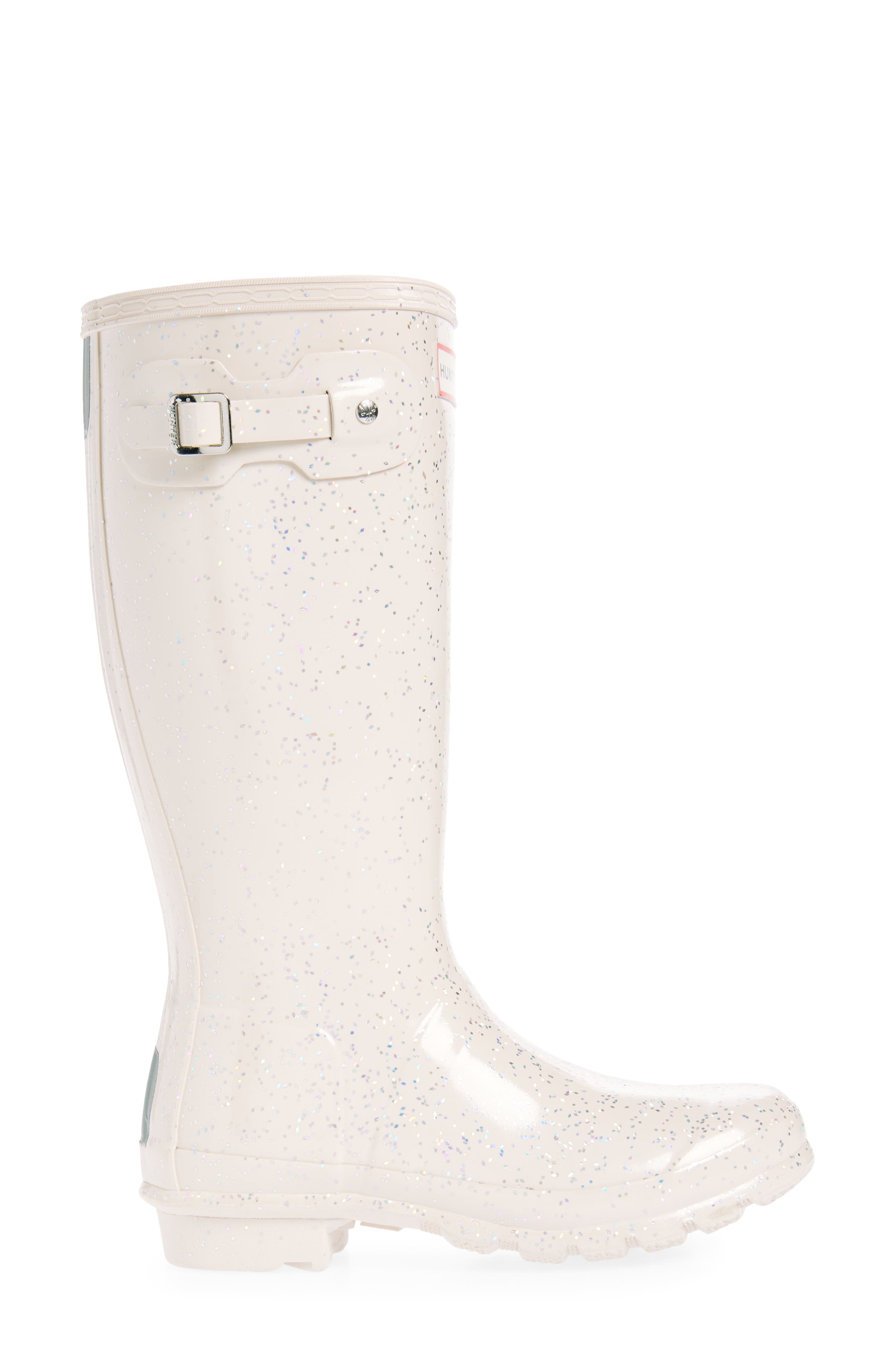 Hunter Original Giant Glitter Waterproof Rain Boot, Alternate, color, 