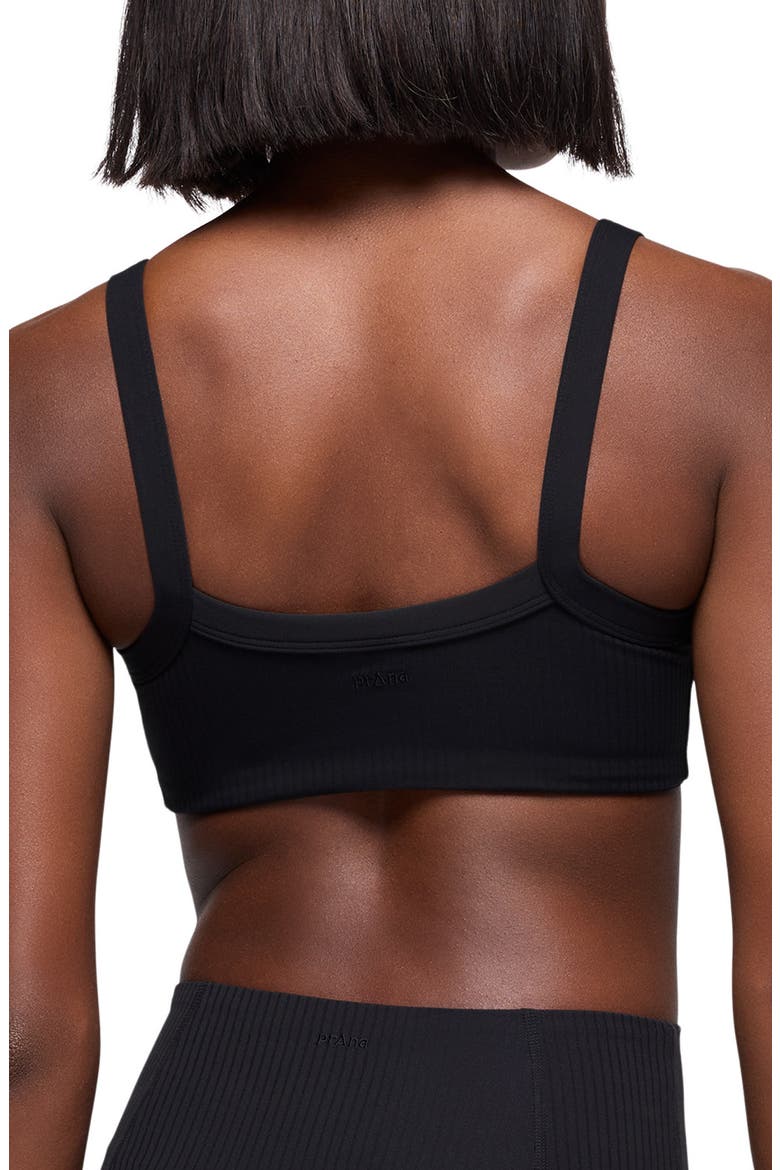 Luxara Rib Sports Bra, Alternate, color, BLACK