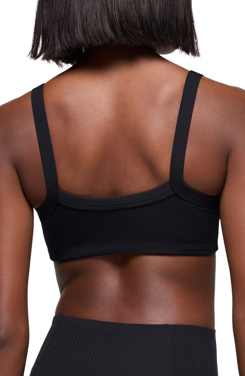 prAna Luxara Rib Sports Bra, Alternate, color, Black