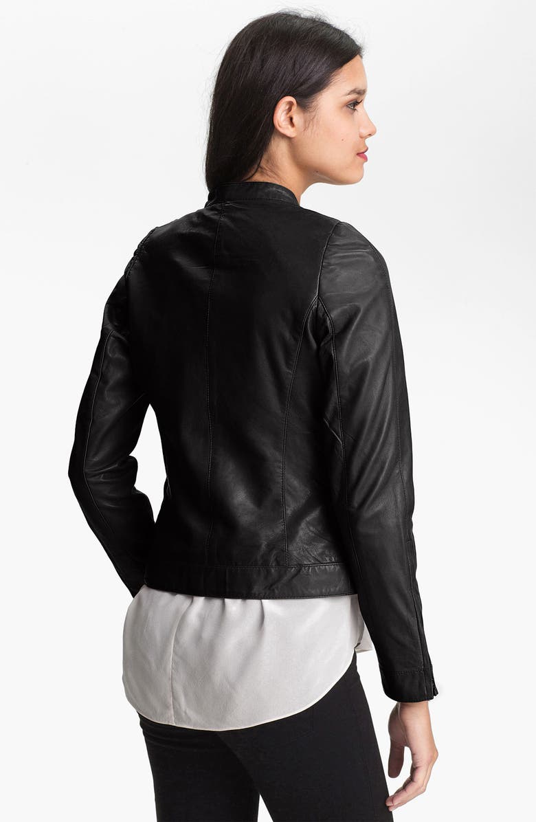 Bod & Christensen Zip Leather Jacket, Alternate, color, 