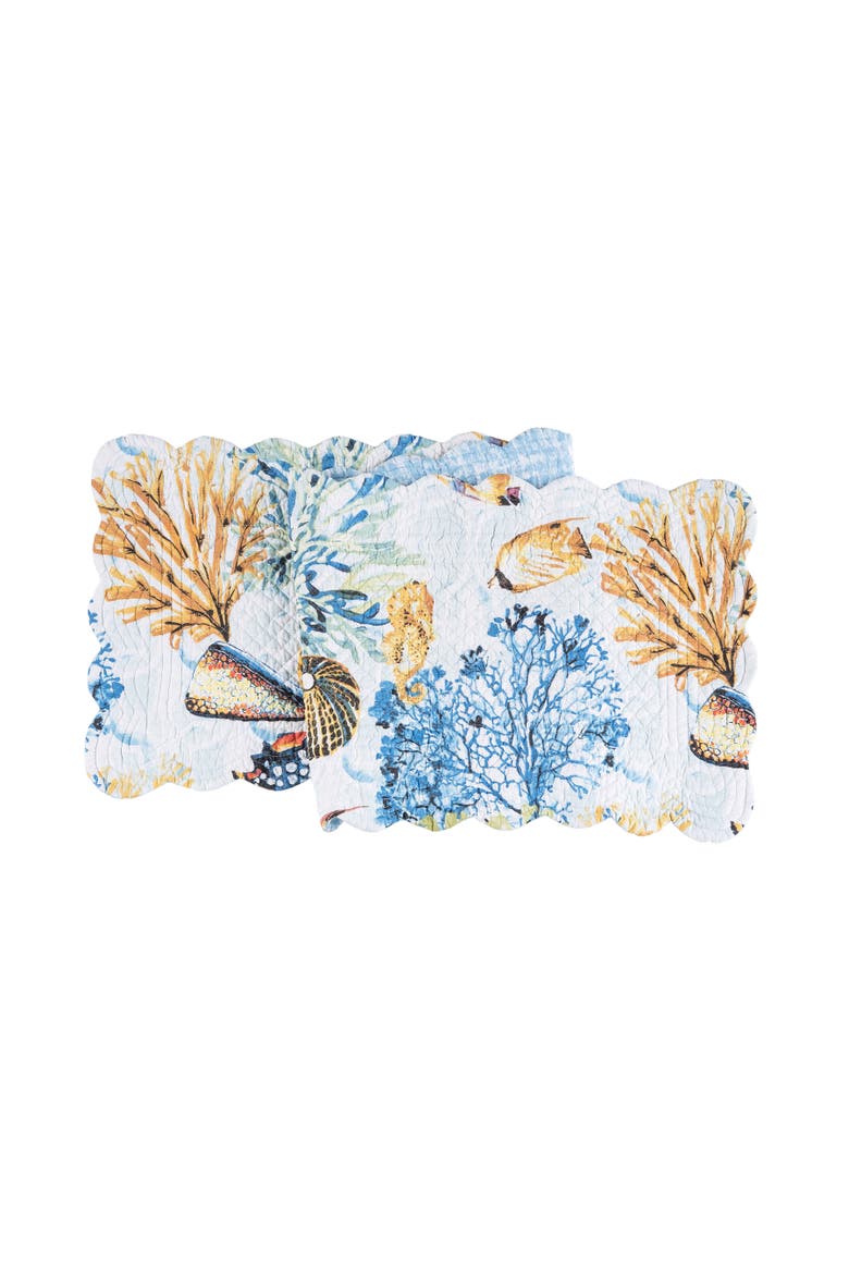 Makena Beach Table Runner 14" x 51", Main, color, Green